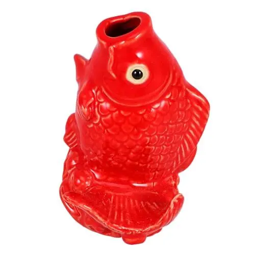 Produktbild: IWOWHERO Badezimmer-accessoires Keramik Fisch Dekorative Toilette Bolzenkappe Abdeckung Rot Loch Installation