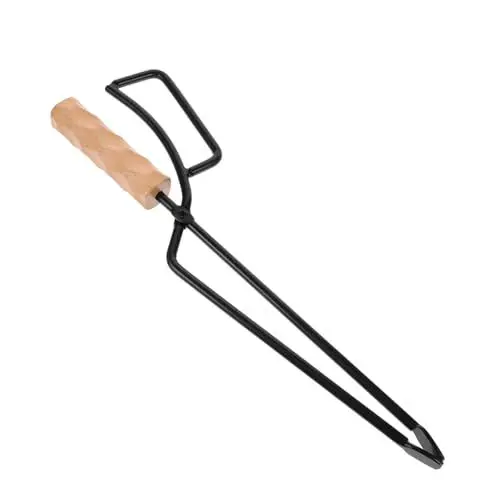 Produktbild: IWOWHERO Kohlezange Grillscherenzange Holzkohlesammler küchenzange kã¼chenzangen Grillzange Werkzeug Kamin Holzpinzette Kohleclip BBQ-Kohle Zubehör Greifer Grillkohle Brennende Zange Buche