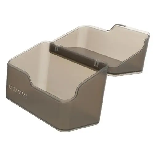 Produktbild: IWOWHERO Kosmetik Organizer mit Deckel Transparente Aufbewahrungsbox für Lippenstifte Make Up und Zubehör Große Kapazität für Bad und Schminktisch