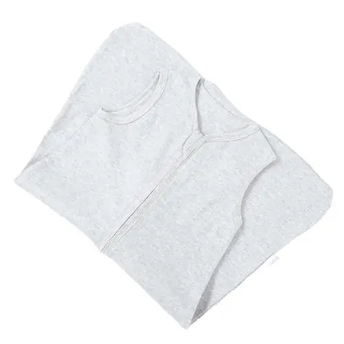 Produktbild: IWOWHERO Schlafsack babyschlafsack daunenschlafsack Vest-Style Schlafsack Neugeborene Schlafsack Wickeltasche für Babys Schlafsack für Neugeborene Reine Baumwolle Grey