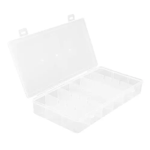 Produktbild: IWOWHERO Teiler-Organizer 2 Stück Kunststoff-Organizer-Box Brettspiel-Zubehör Box Brettspiel-Zubehör Organizer Schmuck-Zubehör Behälter Zubehör-Box Knopf Multi-Grid-Organizer Perlenkoffer