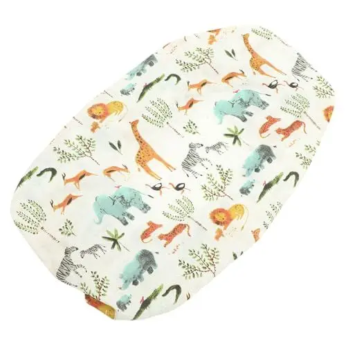 Produktbild: IWOWHERO Wickelauflagenbezug Für Babys Wickelunterlagenbezug Elastischer Wickelauflagenbezug Wickelauflagenbezüge Bezug Für Wickelauflagen Für Kleinkinder Baumwolle