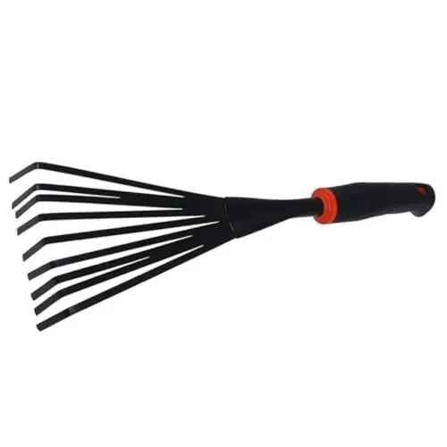 Produktbild: IWOWHERO gartenwerkzeuge Gartenarbeit gewächshsus gartenzubehör bodentrampolin Outdoor Laubrechen Heavy Duty Gartenrechen für Rasen Kleiner Laubrechen Handrechen für den Garten Eisen Black