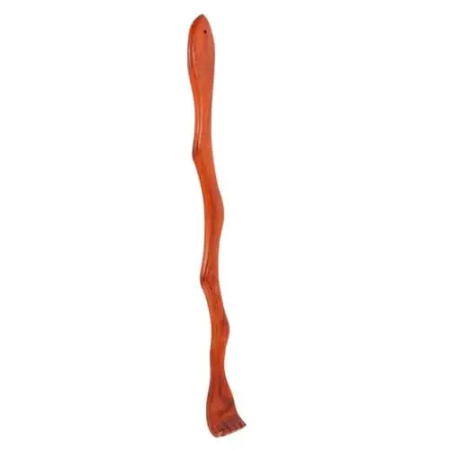 Produktbild: IWOWHERO Ergonomischer Rückenkratzer Aus Holz Für Erwachsene Rückenkratzer Mit Griff Für Frauen Und Männer Schlangenförmiges Rückenkitzelwerkzeug Für Ältere Menschen