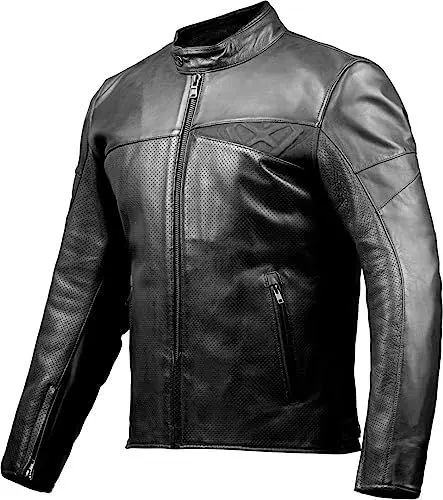 Produktbild: Ixon Cranky Air Motorradjacke aus perforiertem Leder, Schwarz , S