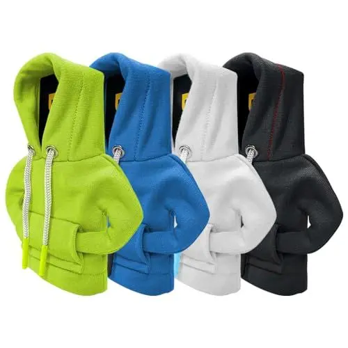 Produktbild: IXYHKB 4 Stück Schalthebel Hoodie, Schaltknauf Abdeckung, Auto Schaltknauf Abdeckung, Schaltknauf Hoodie Abdeckung, Hoodie für schaltknauf Schaltknauf überzug für Manuelle Automatische Gear Shifter