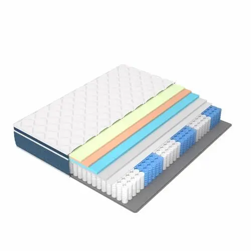 Produktbild: IYEE NATURE Matratze 140x200 7-Zonen Härtegrad-H3 20cm Medic Taschenfederkernmatratze,Anti-allergisch,Rückenentlastende, Stoffbezug,Matratzen für Kinder und Erwachsene(140×200×20)