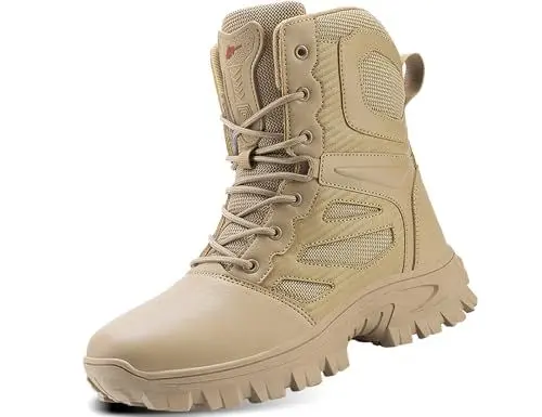 Produktbild: IYVW 5.AA 1333 Herren Warm Gefütterte Männer Militärstiefel Taktische Wüste Combat Boats Outdoor Schuhe Combat Boats Stiefel Wüstengelb 39EU