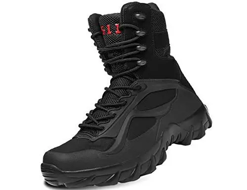 Produktbild: IYVW 5.AA A0511 Unisex-Erwachsene Bootsschuhe Derby Schnürhalbschuhe Kurzschaft Stiefel Winter Boots für Herren Schwarz 46EU