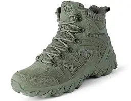 Produktbild: IYVW AS33 702 Herren Trekkingschuhe Wasserdichte High-Top-Wanderschuhe Rutschfeste und Verschleißfeste Wanderschuhe Outdoor Hiking Bergschuh Für Wandern Klettern Reisen Grün 39EU