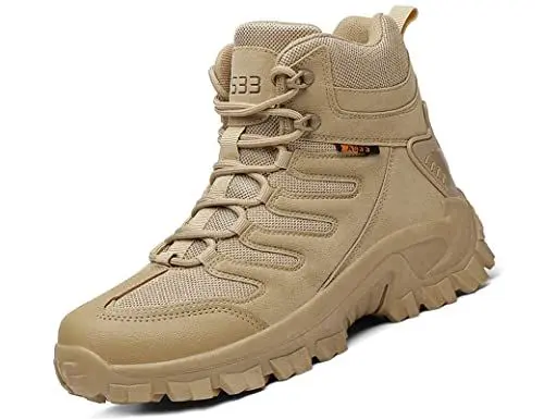 Produktbild: IYVW AS33 707 Robuste Einsatzstiefel für Beruf und Freizeit Wanderhalbschuhe Wüstengelb 46EU