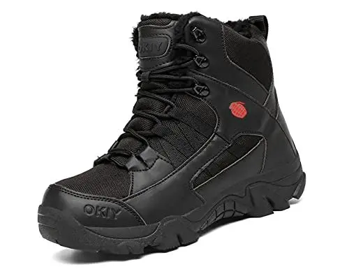 Produktbild: IYVW OKIY 1705 A Plüschfutter Bergschuhe Bergstiefel Bundeswehr Wanderhalbschuhe Wüstengelb 41EU