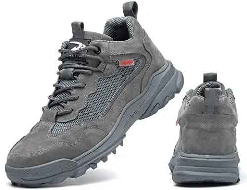 Produktbild: IYVW SAFETY 672 Sicherheitsschuhe Leicht Atmungsaktiv Sportlich Herren Damen Arbeitsschuhe Schutzschuhe Stahlkappe Grau 43.5 EU