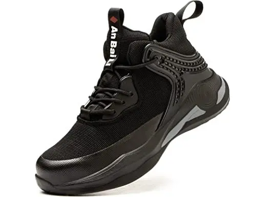 Produktbild: IYVW Safety 063 Sicherheitsschuhe Herren Damen Arbeitsschuhe S3 Leicht Sportlich Atmungsaktiv Schutzschuhe Stahlkappe Sneaker Schwarz 45 EU