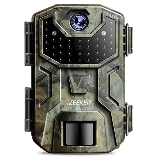 Produktbild: iZEEKER Wildkamera 2K HD 36MP, Wildtierkamera mit 940nm No Glow Infrarot LEDs, Ohne WLAN, Wildkamera mit Bewegungsmelder Nachtsicht IP66 wasserdicht für die Tierbeobachtung Heim Sicherheit