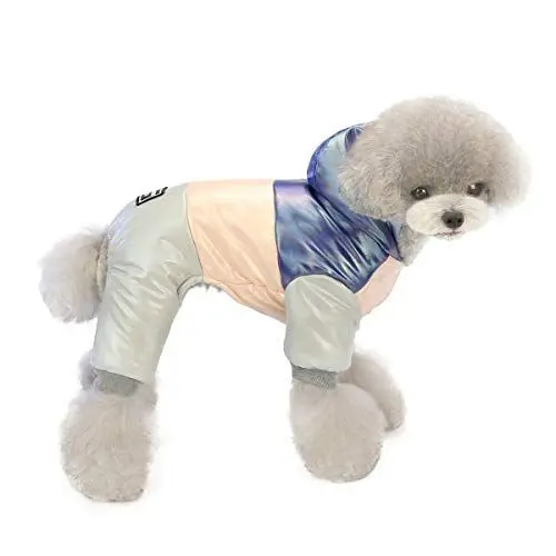 Produktbild: Izefia Hundemantel Winddichte Jacke Kaltwettermantel 4 Beine Warmer Hundeoverall Winter Dicke Kleidung Hundemantel für Kleine Hunde Mittlere Katze