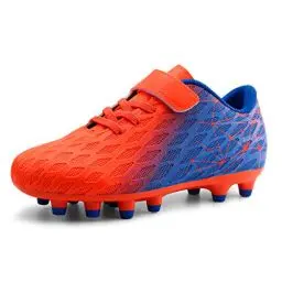 Produktbild: JABASIC Kids Firm Ground Fußballschuhe Jungen Mädchen Sportliche Fußballschuh (34EU,Orange)