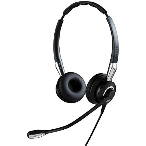 Produktbild: Jabra Biz 2400 II Duo USB leistungsstarkes Profi-Kabel-Headset mit Noise-Cancelling und Bedieneinheit mit Bluetooth-Chip für Unified Communications, Schwarz