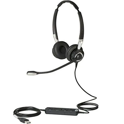 Produktbild: Jabra Biz 2400 II USB-A CC UC On-Ear Stereo Headset - Unified Communications optimierter Noise-Cancelling Kabel-Kopfhörer mit HD Voice und programmierbarer Bedieneinheit