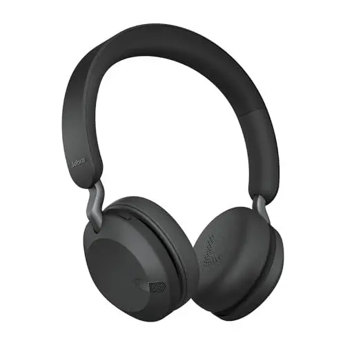 Produktbild: Jabra Elite 45h Kabellose On-Ear Kopfhörer – 50 Stunden Akkulaufzeit, faltbares, kompaktes Design – Duale Mikrofon-Anruftechnologie – Titan Schwarz