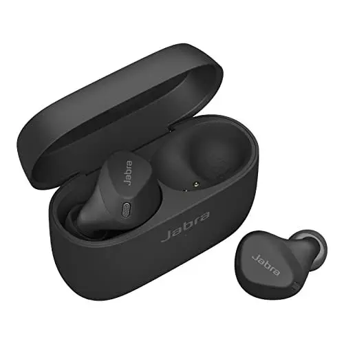 Produktbild: Jabra Elite 4 Active In Ear Bluetooth Earbuds - True Wireless Kopfhörer mit sicherem Sitz, 4 eingebauten Mikrofonen, aktiver Geräuschunterdrückung und anpassbarer HearThrough Funktion - Schwarz