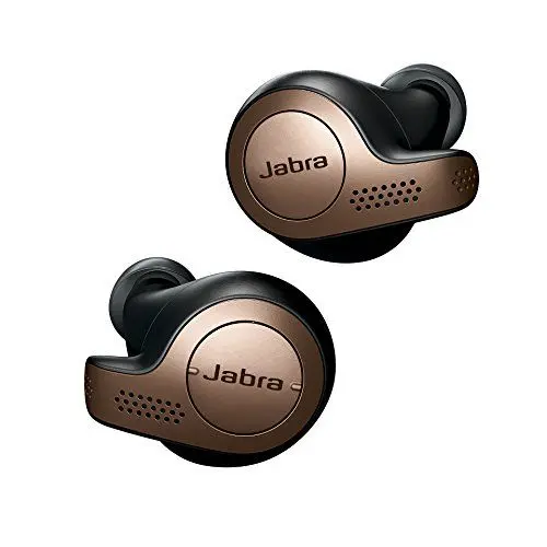 Produktbild: Jabra Elite 65t – True Wireless In-ear Kopfhörer mit Passive Noise Cancellation – Mit 4 Mikrofon-Technologie – Kupfer/ Schwarz, 2,7 x 3 x 2,3 cm