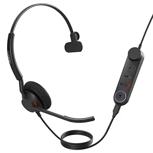 Produktbild: Jabra Engage 50 II schnurgebundenes Mono-Headset mit Link Call Control, geräuschunterdrückender 3-Mic-Technologie und USB-A-Kabel - MS Teams-Zertifiziert, mit Allen Plattformen kompatibel - Schwarz