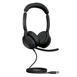Produktbild: Jabra Evolve2 50 - Kabelgebundenes Stereo-Headset Air Comfort - Mikrofone mit aktiver Geräuschunterdrückung (ANC) - für MS Teams Zertifiziert, mit Anderen Plattformen kompatibel - Schwarz