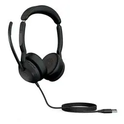Produktbild: Jabra Evolve2 50 - Kabelgebundenes Stereo-Headset Air Comfort - Mikrofone mit aktiver Geräuschunterdrückung (ANC) - kompatibel mit Allen UC-Plattformen wie Zoom und Google Meet - Schwarz