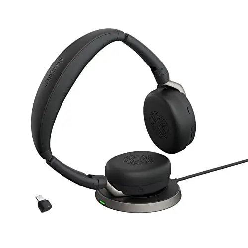 Produktbild: Jabra Evolve2 65 Flex - Schnurloses Stereo-Bluetooth-Headset mit geräuschunterdrückender Jabra ClearVoice Technologie und hybrider ANC - für MS Teams zertifiziert - Schwarz