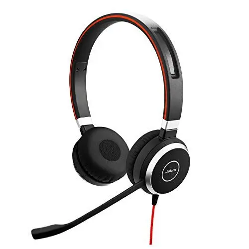 Produktbild: Jabra Evolve 40 MS Stereo Headset – Microsoft Teams zertifizierte Kopfhörer für VoIP Softphone mit passivem Noise-Cancelling – USB-C Kabel mit Anrufsteuerung – schwarz, 5706991021547