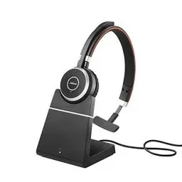 Produktbild: Jabra Evolve 65 SE Schnurloses Mono-Headset - Bluetooth-Headset mit Mikrofon mit Geräuschunterdrückung, langlebigem Akku und Ladestation - MS Teams Zertifiziert - Schwarz, 6593-833-399