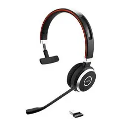 Produktbild: Jabra Evolve 65 SE Schnurloses Mono-Headset - Bluetooth-Headset mit Mikrofon mit Geräuschunterdrückung, langlebigem Akku und dualer Konnektivität - Für MS Teams Zertifiziert - Schwarz, 6593-833-309