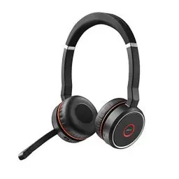 Produktbild: Jabra Evolve 75 SE Schnurloses Stereo-Headset-Bluetooth-Headset mit Mikrofon mit aktiver Geräuschunterdrückung-Für MS Teams zertifiziert,kompatibel mit allen gängigen Plattformen-Schwarz, 7599-842-109