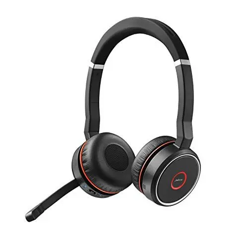Produktbild: Jabra Evolve 75 SE Schnurloses Stereo-Headset-Bluetooth-Headset mit Mikrofon mit aktiver Geräuschunterdrückung-Für MS Teams zertifiziert,kompatibel mit allen gängigen Plattformen-Schwarz, 7599-842-109