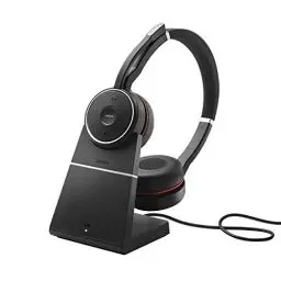 Produktbild: Jabra Evolve 75 SE Schnurloses Stereo-Headset - Bluetooth-Headset mit Mikrofon mit ANC und Ladestation - Für Google Meet & Zoom Zertifiziert sowie für alle gängige Plattformen - Schwarz