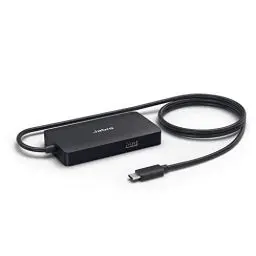 Produktbild: Jabra PanaCast USB-Hub für den Anschluss über USB-C. Mehrere Kabelausgänge ermöglichen den Anschluss all Ihrer Geräte über einen einzigen USB-C-Anschluss