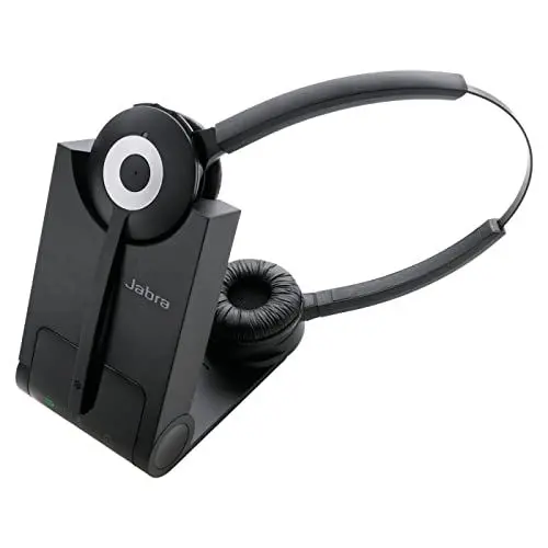 Produktbild: Jabra Pro 930 MS DECT Kabelloses On-Ear Stereo Headset - Skype for Business Zertifiziert - HD Voice und Noise Cancelling - zur Verwendung mit Softphones in Europa - EU-Stecker, Schwarz