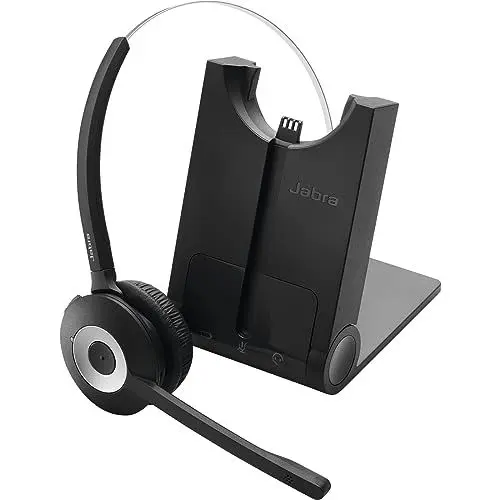 Produktbild: Jabra Pro 930 UC DECT Kabelloses On-Ear Mono Headset - Unified Communications Zertifiziert - HD Voice und Noise Cancelling - zur Verwendung mit Softphones in Europa - EU-Stecker, Schwarz