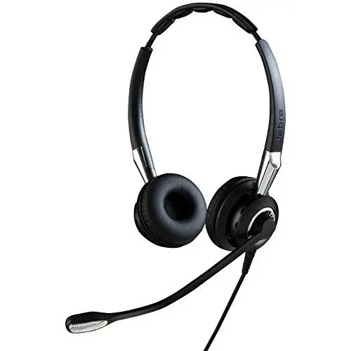 Produktbild: Jabra Q711364 Biz 2400 II QD Duo langlebiges Call-Center-Kabel-Headset für Festnetztelefone mit,Geräuschunterdrückung und Wideband Wideband, Schwarz