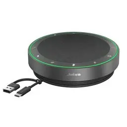 Produktbild: Jabra Speak2 75 schnurlose Bluetooth-Freisprechlösung, 4 Mikrofone mit Geräuschunterdrückung, 65 mm Breitband-Lautsprecher, Super-Breitband-Audio, Zoom und Google Meet Zertifiziert, Dunkelgrau