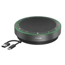 Produktbild: Jabra Speak2 75 schnurlose Bluetooth-Freisprechlösung, 4 Mikrofone mit Geräuschunterdrückung, 65 mm Breitband-Lautsprecher, Super-Breitband-Audio, für MS-Teams Zertifiziert, Dunkelgrau