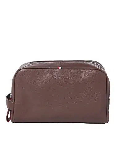 Produktbild: JACK&JONES JACELIAS Leather Toiletry Bag,Brown Stone, Einheitsgröße