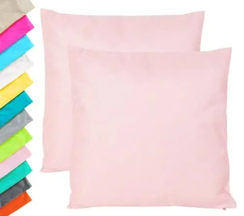 Produktbild: JACK 2X Outdoor Lounge Kissen 45x45cm Dekokissen Set Inkl. Füllung Wasserfest Sitzkissen Garten Stuhl Lotus Effekt, Farbe:Lila