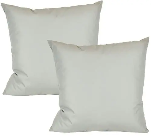 Produktbild: JACK 2er Set Outdoor Kissenhülle Kissenbezug 50x50cm Wasserfest Sitzkissen Lounge Kissen Garten Stuhl Lotus Effekt, Farbe:Hellgrau