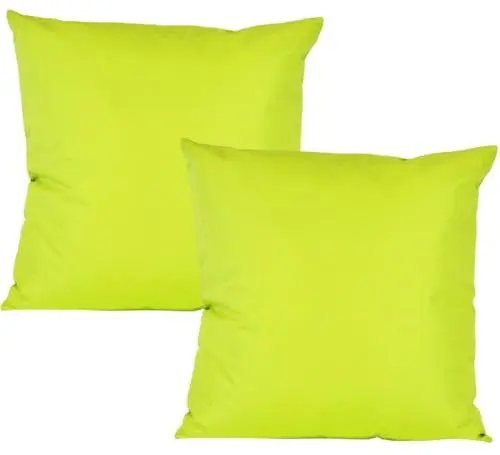 Produktbild: JACK 2er Set Outdoor Kissenhülle Kissenbezug 50x50cm Wasserfest Sitzkissen Lounge Kissen Garten Stuhl Lotus Effekt, Farbe:Limette