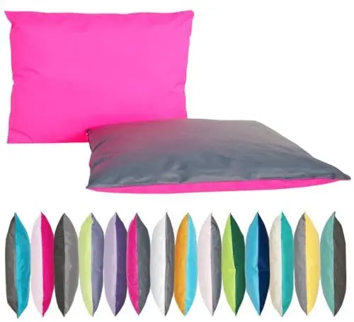 Produktbild: JACK 2-farbiges Wende Outdoor Lounge Kissen 30x50cm Dekokissen inkl. Füllung Wasserfest Sitzkissen Garten Stuhl, Farbe:Anthrazit - Grau