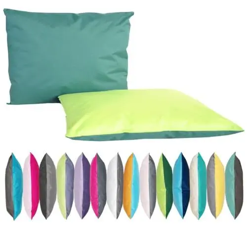 Produktbild: JACK 2-farbiges Wende Outdoor Lounge Kissen 30x50cm Dekokissen inkl. Füllung Wasserfest Sitzkissen Garten Stuhl, Farbe:Dunkelgrün - Grün