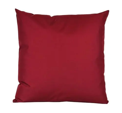 Produktbild: JACK 40x40cm Outdoor Lounge Kissen Dekokissen inkl. XXL-Füllung Wasserabweisend Sitzkissen Garten Stuhl Lotus Effekt, Farbe:Burgund