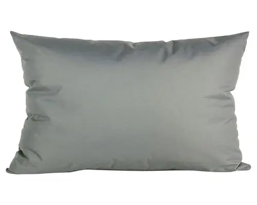 Produktbild: JACK 40x60cm Outdoor Lounge Kissen Dekokissen inkl. XXL-Füllung Wasserabweisend Sitzkissen Garten Stuhl Lotus Effekt, Farbe:Grau